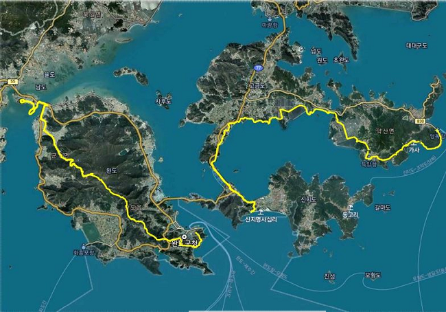 완도군 섬자리 숲길 트레킹코스 조성 사업 1단계 구간 노선도 (1).png